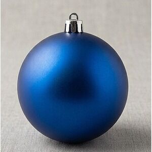 Vickerman 4" Cobalt Blue Matte Ball Christmas Ornaments Box of 4 Shatterproof